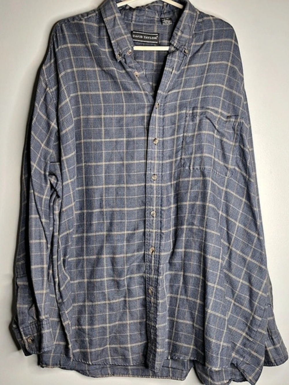 David Taylor Plaid Long Sleeve Shirt Size 2XL